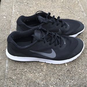 Black and grey Nike sneakers. Hardly worn